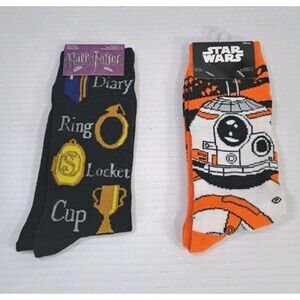 Loot Crate Socks Lot Harry Potter Horcrux Star Wars BB-8 Size 6-12 NEW